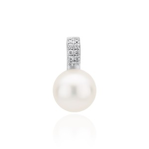 Pandantiv argint cu perla naturala alba si pietre DiAmanti SK23211P_W-G (Argint 925‰ 0,8 g.)